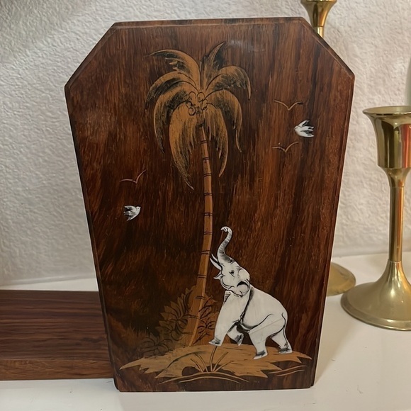 TEAK Elephant Book Ends bookends bookend - Picture 3 of 4